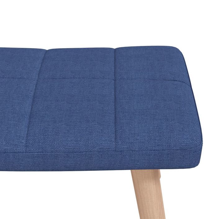 Chaise à bascule avec tabouret Bleu Tissu 2 - Photo n°6