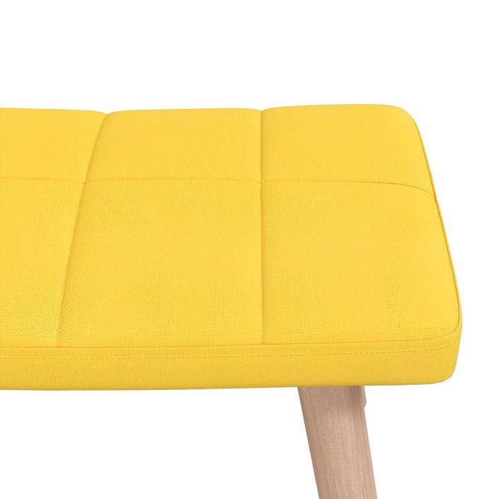 Chaise à bascule avec tabouret Jaune moutarde Tissu 2 - Photo n°6