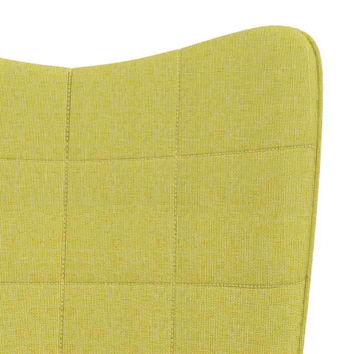 Chaise à bascule avec tabouret Vert Tissu 2 - Photo n°4