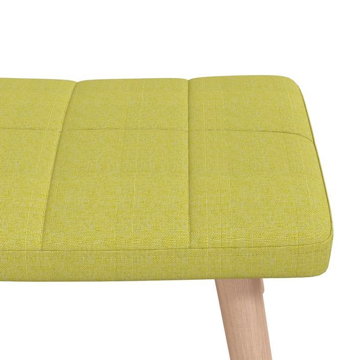 Chaise à bascule avec tabouret Vert Tissu 2 - Photo n°5