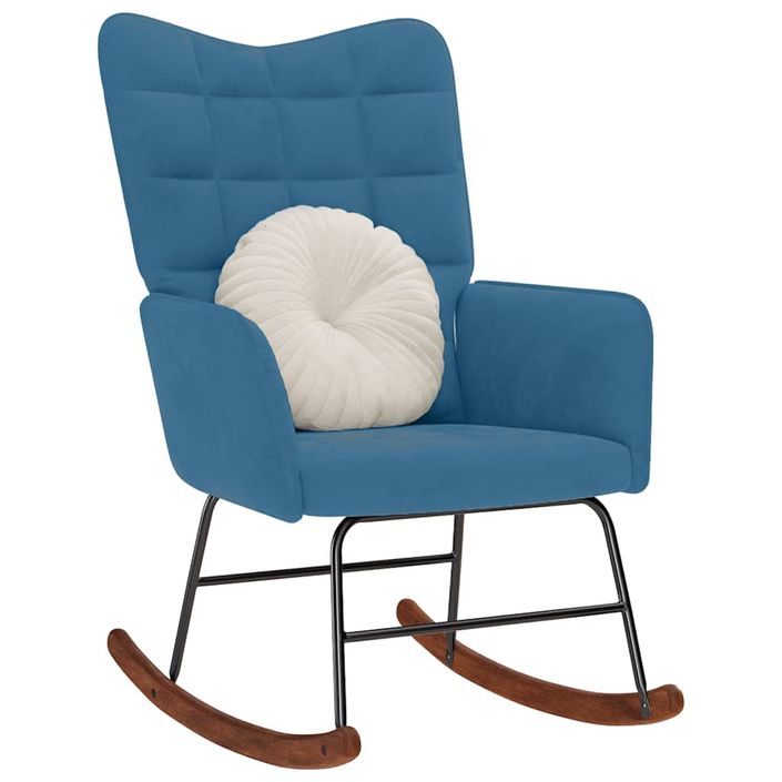 Chaise à bascule Bleu Velours - Photo n°1