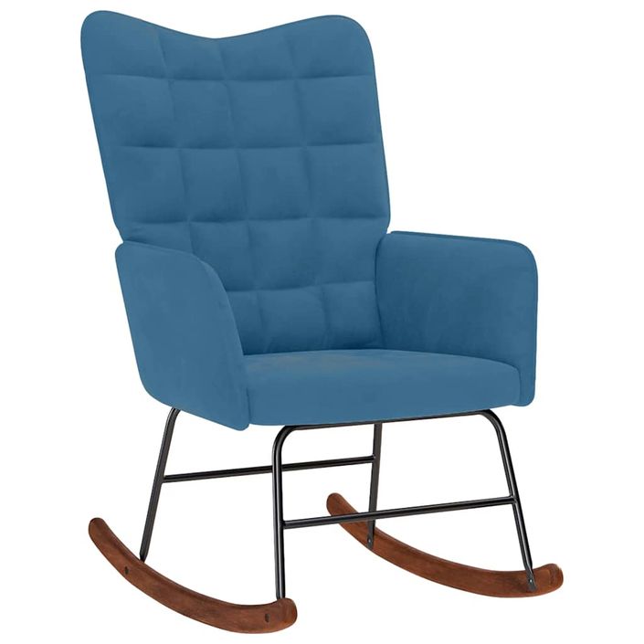 Chaise à bascule Bleu Velours - Photo n°2