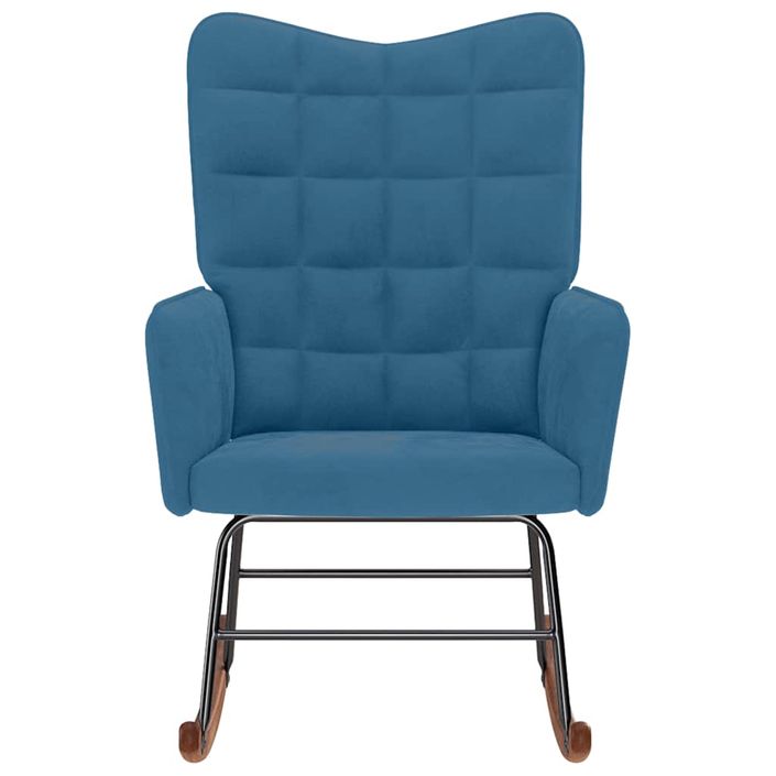 Chaise à bascule Bleu Velours - Photo n°4