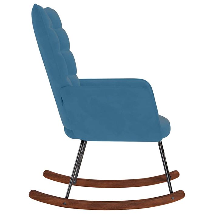 Chaise à bascule Bleu Velours - Photo n°5