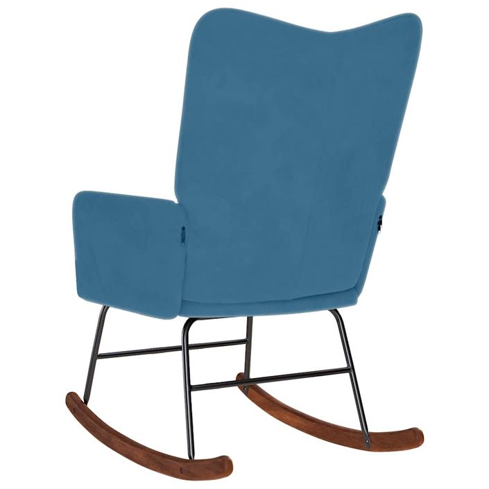Chaise à bascule Bleu Velours - Photo n°6