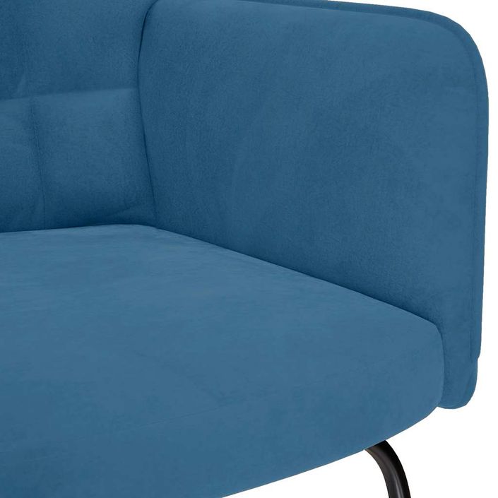 Chaise à bascule Bleu Velours - Photo n°7