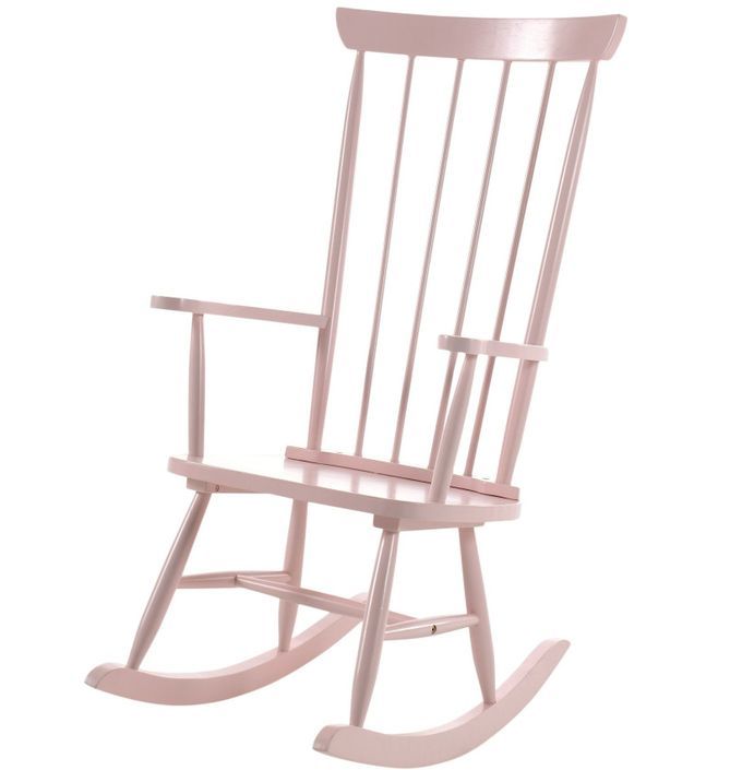 Chaise à bascule bois rose Rocky - Photo n°1