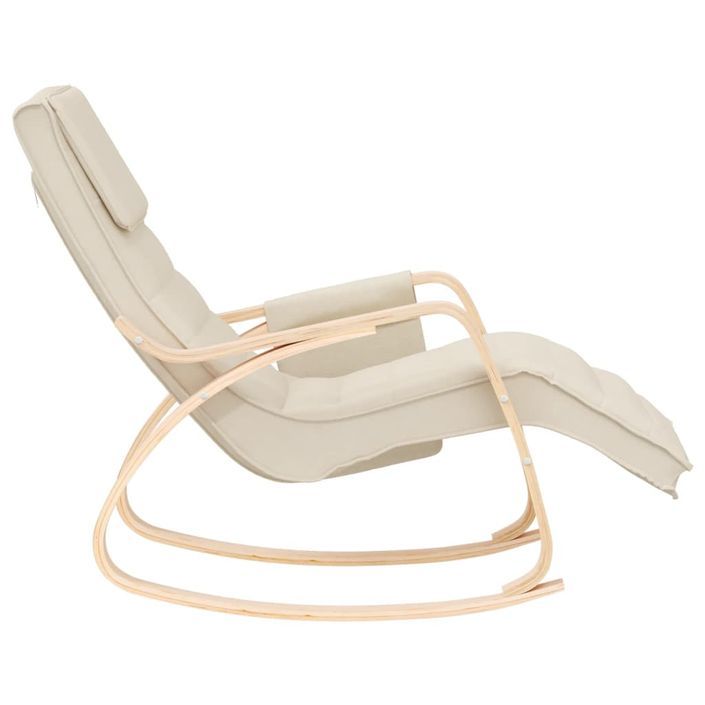 Chaise à bascule Crème Tissu - Photo n°4