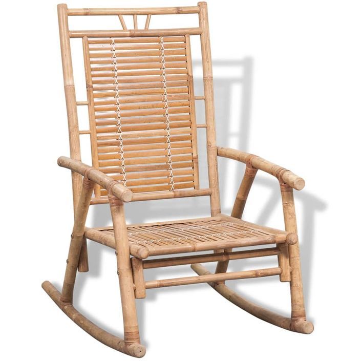 Chaise à bascule en bambou - Photo n°1