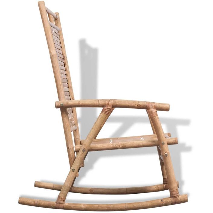 Chaise à bascule en bambou - Photo n°4