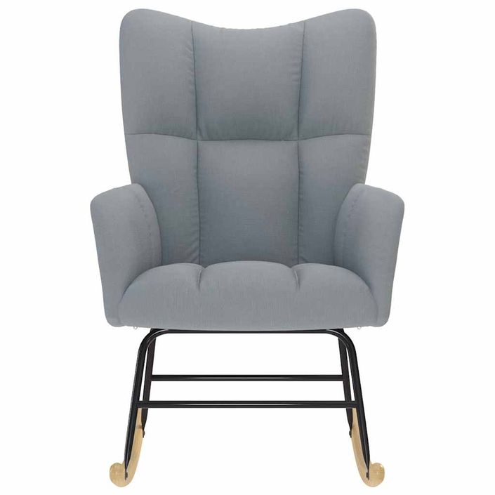 Chaise à bascule Gris clair Tissu - Photo n°4