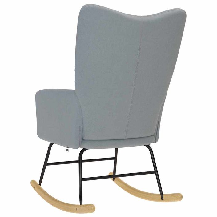 Chaise à bascule Gris clair Tissu - Photo n°6