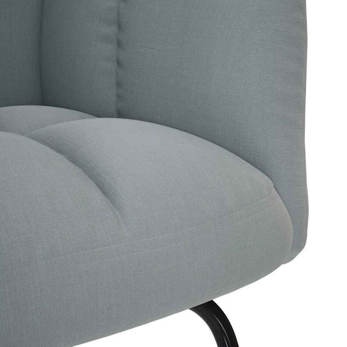 Chaise à bascule Gris clair Tissu - Photo n°7