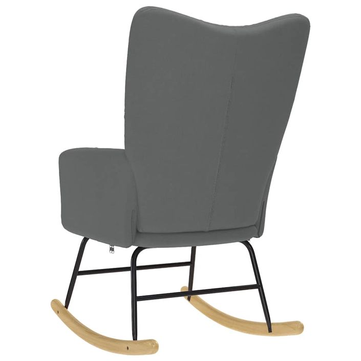 Chaise à bascule Gris foncé Tissu - Photo n°6