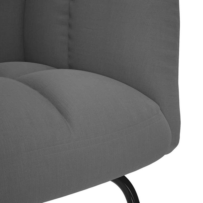 Chaise à bascule Gris foncé Tissu - Photo n°7
