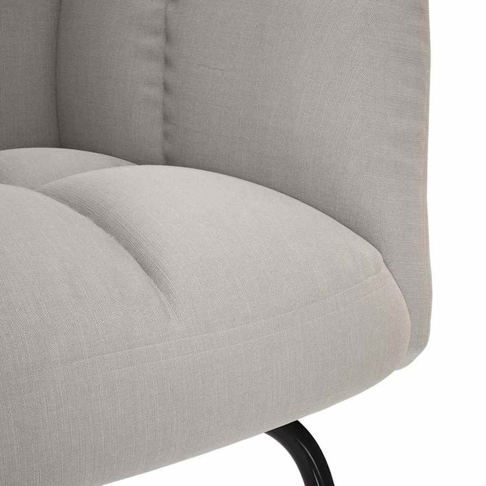 Chaise à bascule gris nuage tissu - Photo n°7