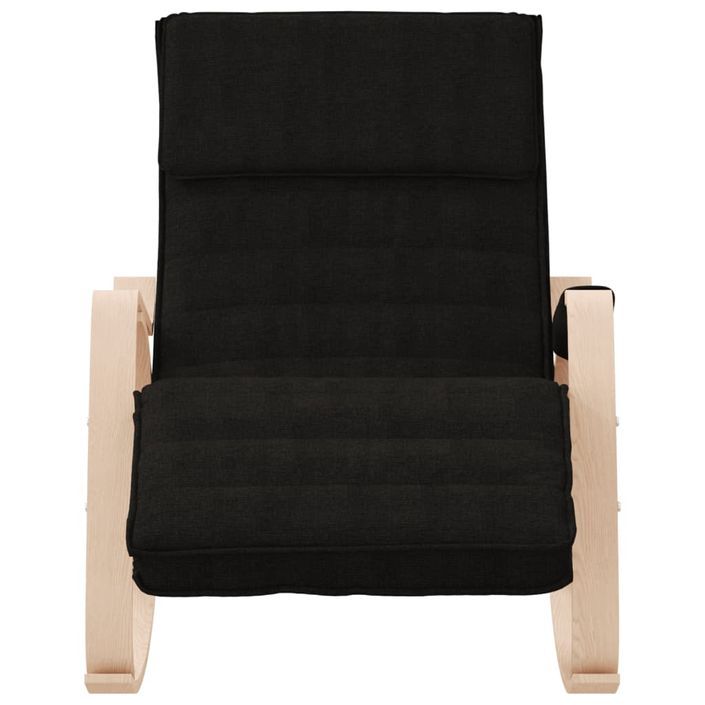 Chaise à bascule Noir Tissu - Photo n°3