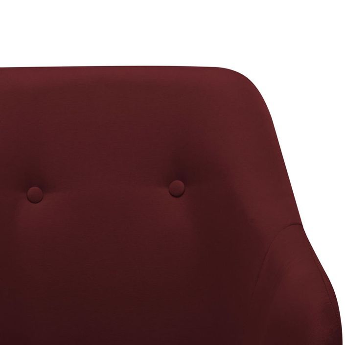 Chaise à bascule Rouge bordeaux Tissu Kazo - Photo n°6