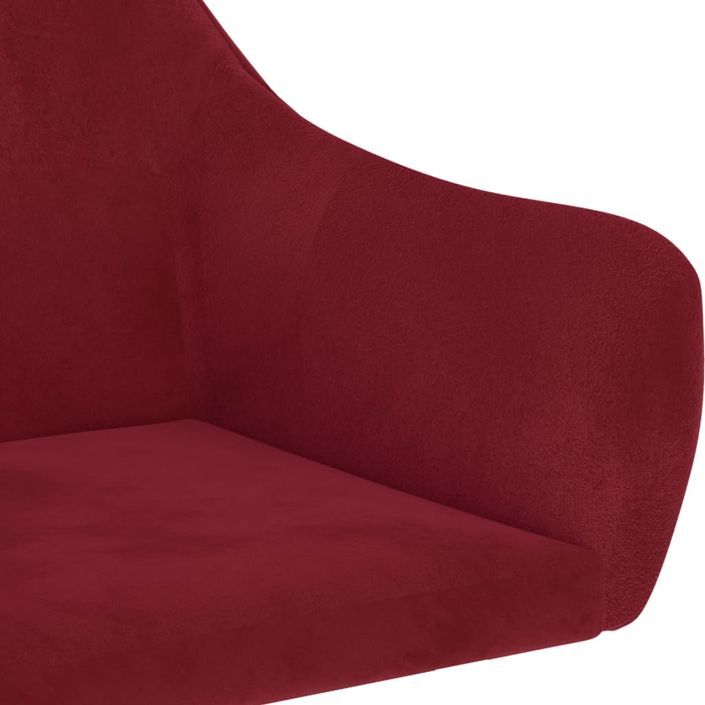 Chaise à bascule Rouge bordeaux Velours 2 - Photo n°7
