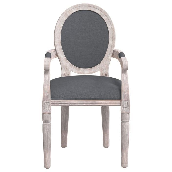 Chaise à manger gris foncé 54x56x96,5 cm tissu - Photo n°3
