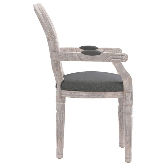 Chaise à manger gris foncé 54x56x96,5 cm tissu - Photo n°4