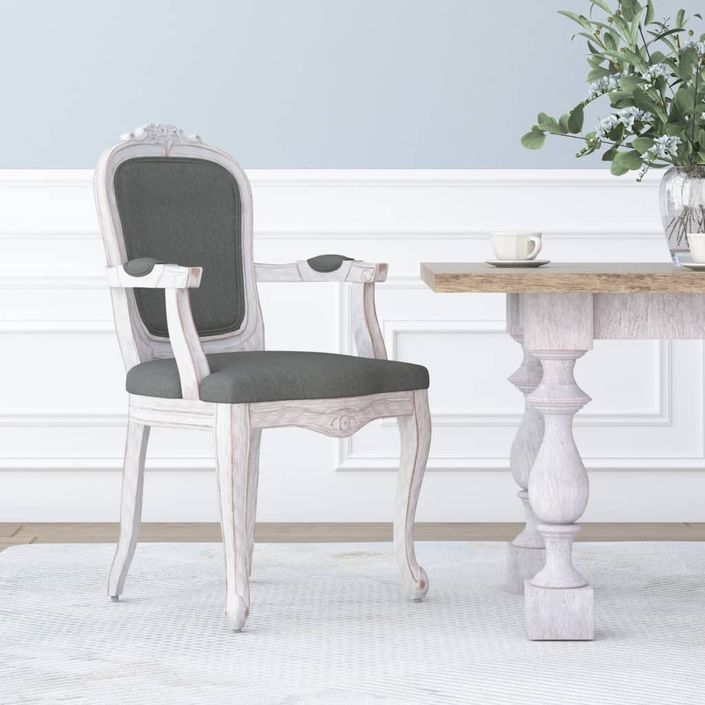 Chaise à manger gris foncé 62x59,5x100,5 cm tissu - Photo n°1