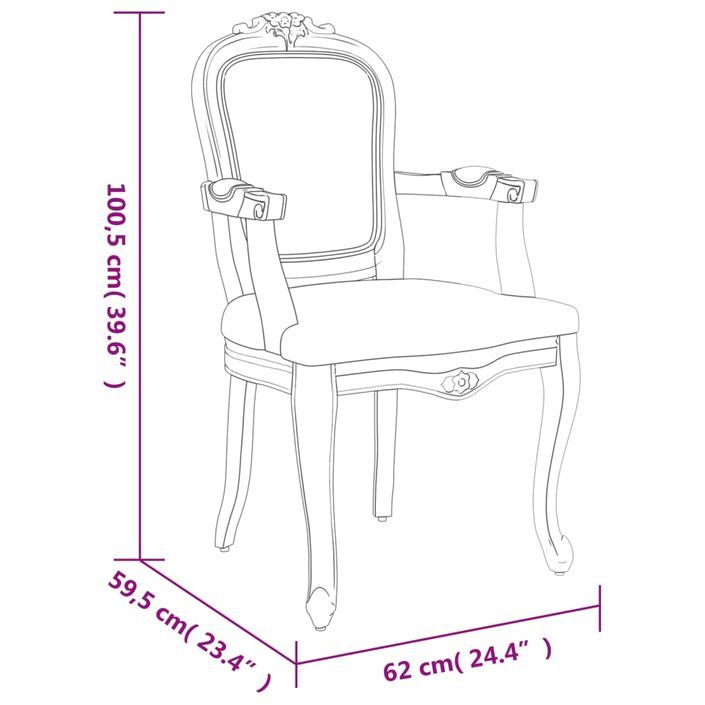 Chaise à manger gris foncé 62x59,5x100,5 cm tissu - Photo n°8