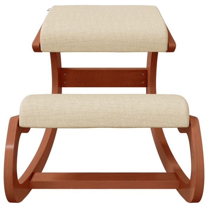 Chaise assis-genoux crème 55x84x55 cm contreplaqué de bouleau - Photo n°3
