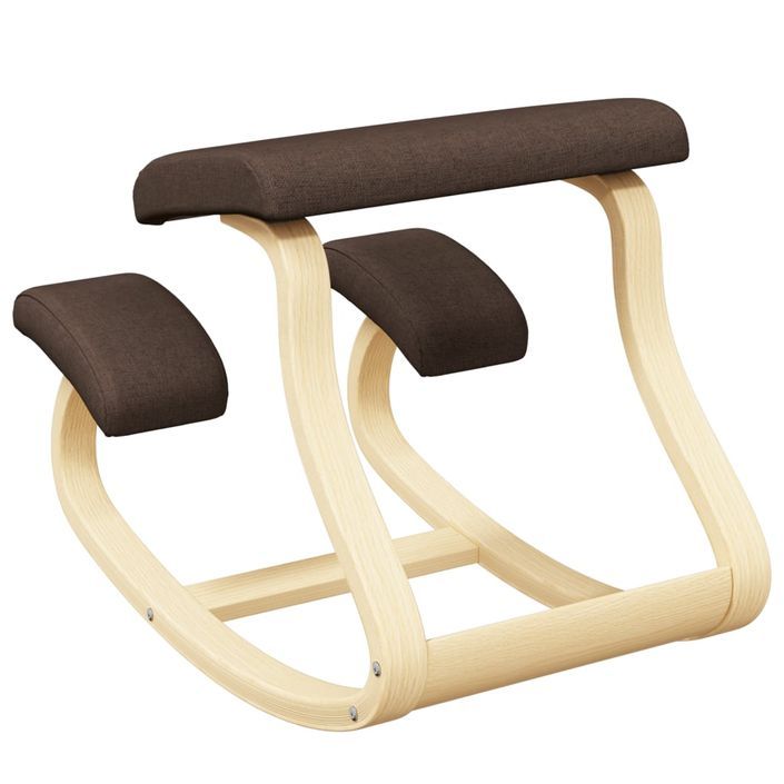 Chaise assis-genoux marron 48x71x51 cm contreplaqué de bouleau - Photo n°5