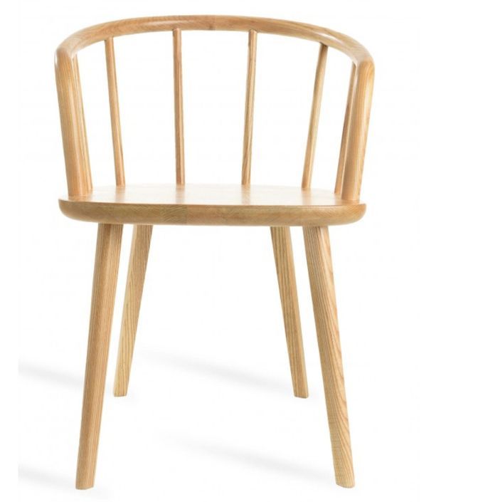 Chaise avec accoudoir en bois de hêtre naturel Rayno - Photo n°2