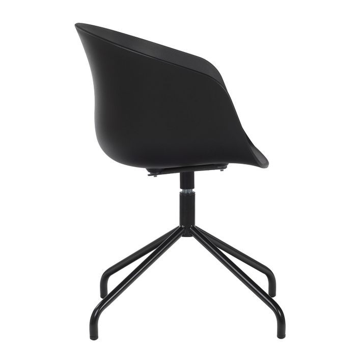 Chaise avec accoudoirs polypropylène noir et métal noir Wau - Photo n°2