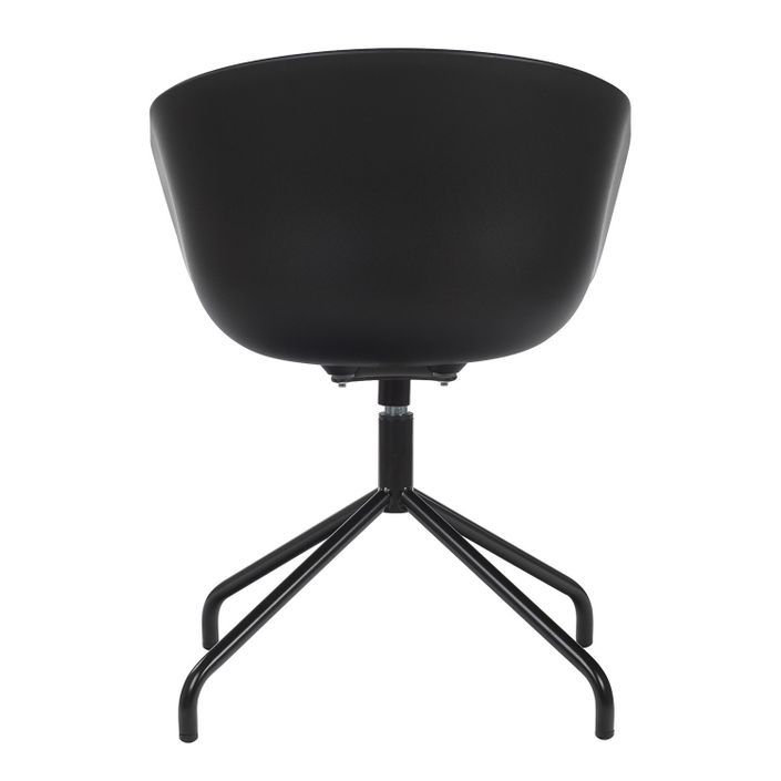 Chaise avec accoudoirs polypropylène noir et métal noir Wau - Photo n°3