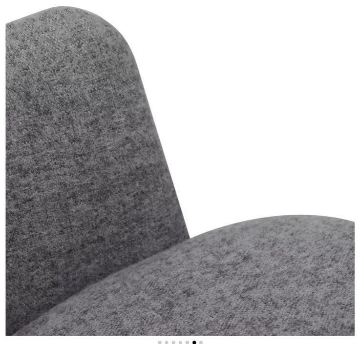 Chaise avec accoudoirs tissu gris clair et pieds métal noir Fentie - Lot de 4 - Photo n°6
