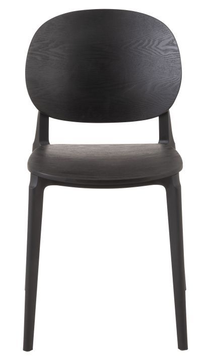 Chaise basic plastique noir Lola L 46 cm - Photo n°2