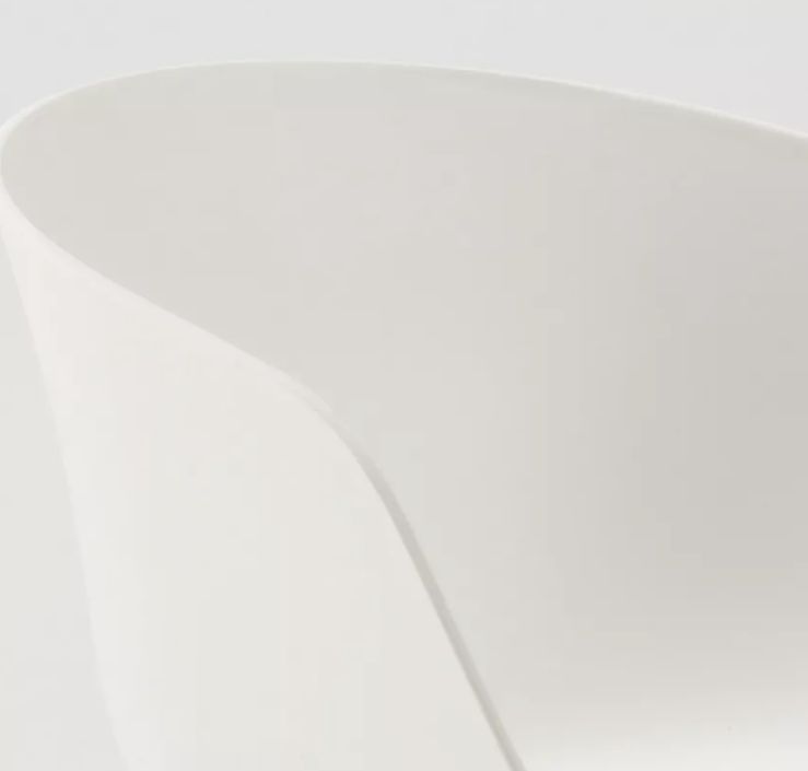 Chaise blanche et pied métal effet bois Doker - Photo n°4
