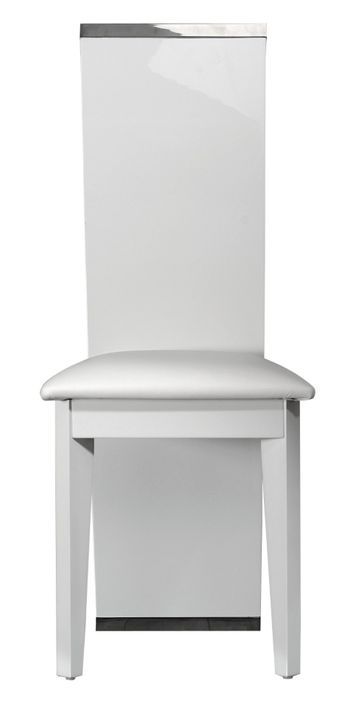Chaise blanche laquée Venita - Lot de 2 - Photo n°2