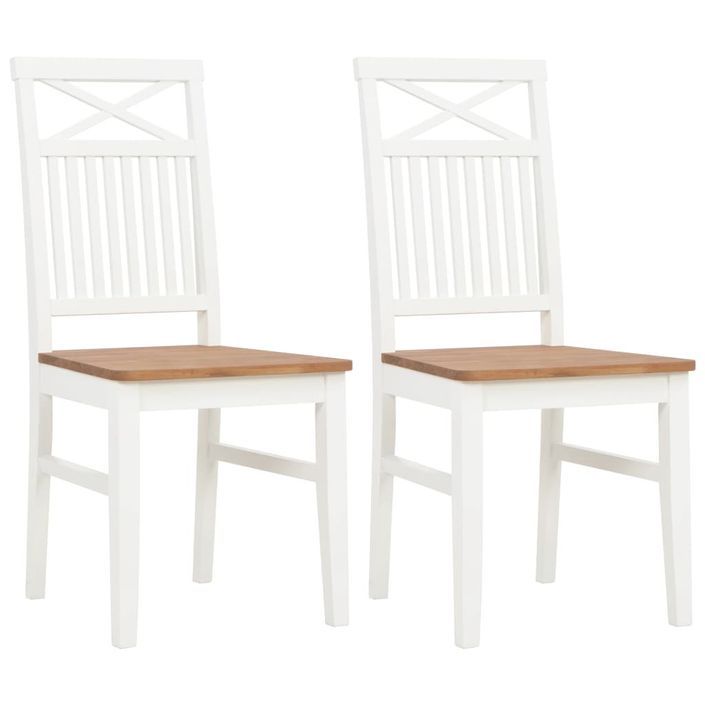 Chaise chêne clair et bouleau blanc Rij - Lot de 2 - Photo n°2
