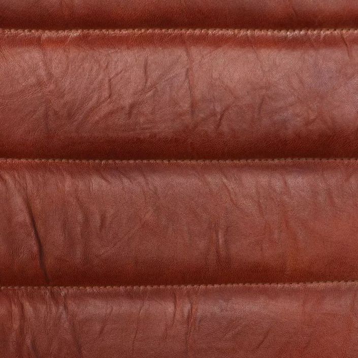 Chaise cuir marron et pieds métal noir Kandyas - Lot de 4 - Photo n°6