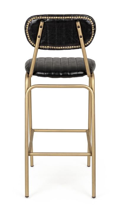 Chaise de bar acier noir et doré Addy hauteur d'assise 73 cm - Photo n°7