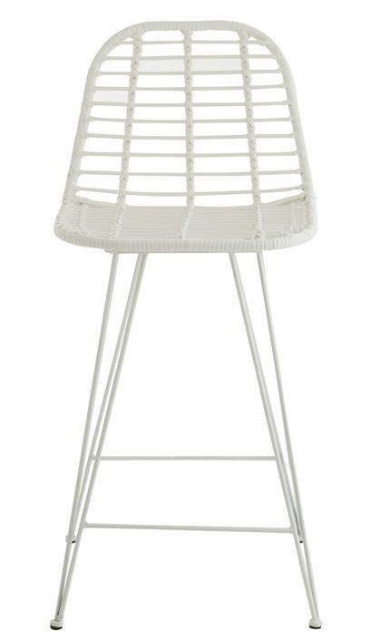 Chaise de bar extérieur métal blanc Toshi L 57 cm - Photo n°2