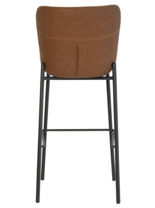 Chaise de bar industriel simili cuir Kilar - Photo n°4