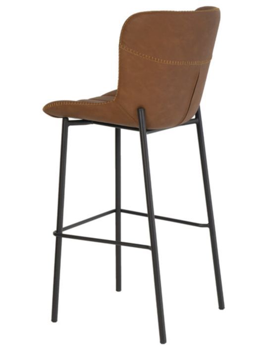 Chaise de bar industriel simili cuir Kilar - Photo n°6