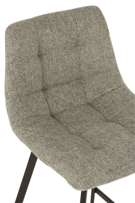 Chaise de bar métal gris clair Jain L 43 cm - Photo n°6