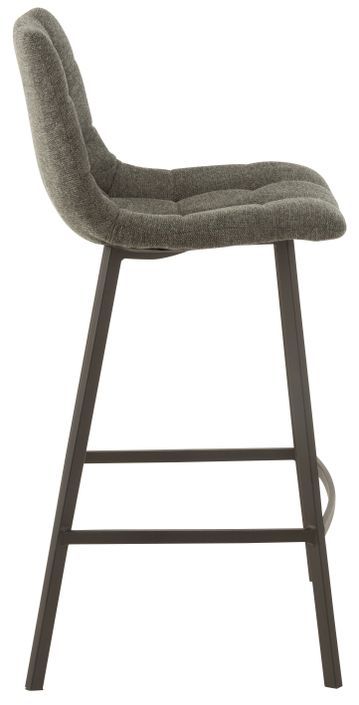 Chaise de bar métal gris foncé Stephano L 47 cm - Photo n°3