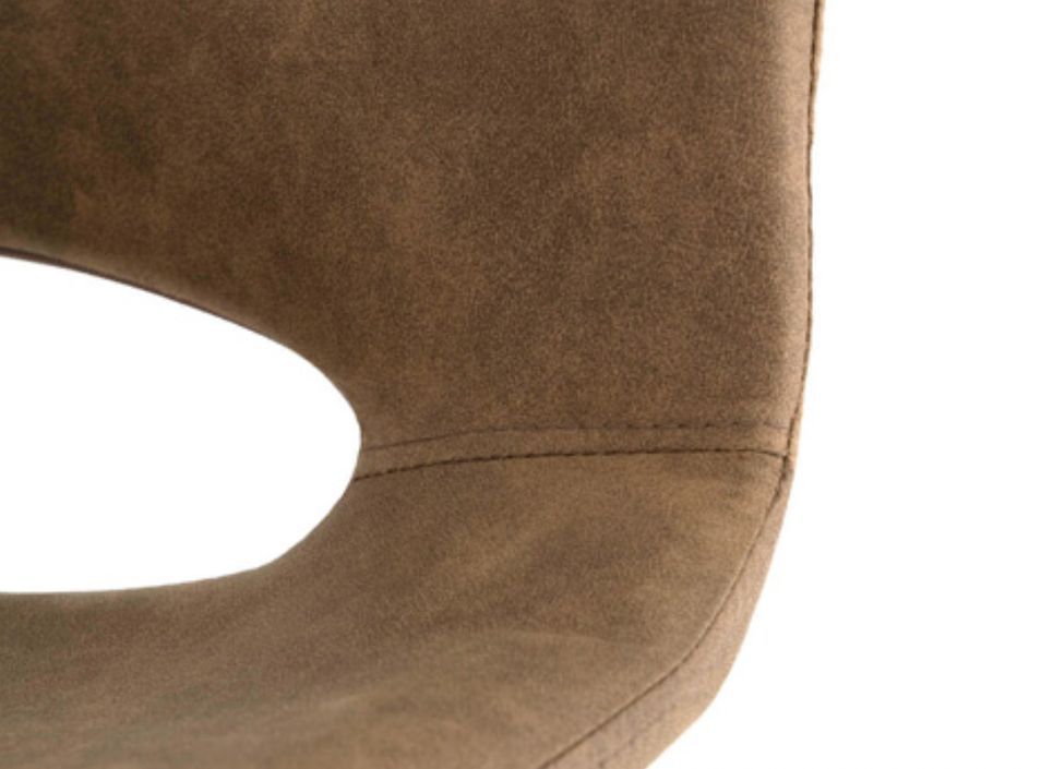 Chaise de bar polyester imitation cuir avec pieds en métal Roxane - Photo n°9