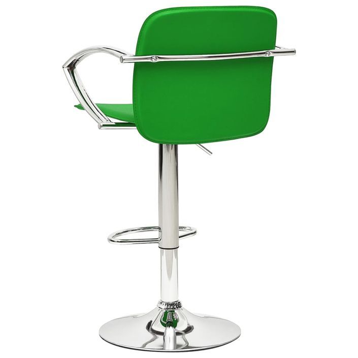Chaise de bar réglable simili cuir vert Kisto - Lot de 2 - Photo n°4