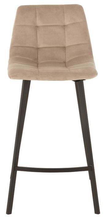 Chaise de bar tissu métal beige Olivia Assise 69 cm - Photo n°2