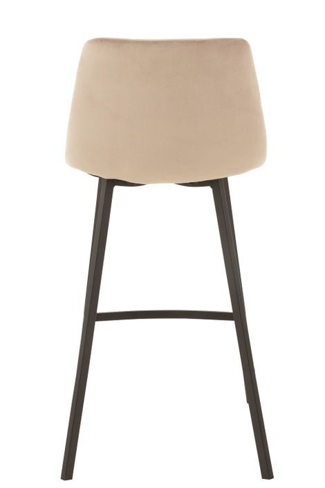 Chaise de bar tissu métal beige Olivia Assise 69 cm - Photo n°4