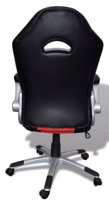 Chaise de bureau avec accoudoirs similicuir et métal multicolore Raylan 2 - Photo n°5