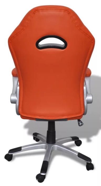 Chaise de bureau avec accoudoirs similicuir et métal multicolore Raylan 4 - Photo n°5